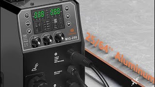 HZXVOGEN MIG Welder 250A Aluminum 4 in 1 Dual Voltage MIG Welder Review First impression [upl. by Gee911]