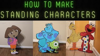 How to Make Standing Characters  How to Make Characters Stand  DIY Standing Party Props [upl. by Anabella]