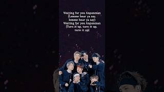 Bts  Anpanman lyricsbangtan [upl. by Nnayt]