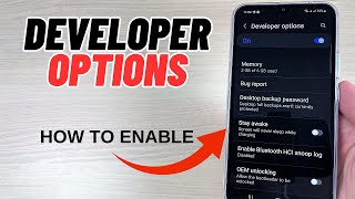 How to Enable DEVELOPER OPTIONS on Samsung Galaxy A Series 2023 [upl. by Tnilc]