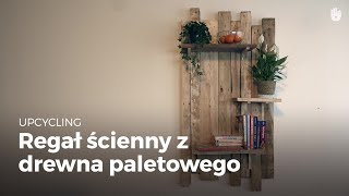 Regał ścienny z drewna paletowego  Recykling palet [upl. by Yenohtna399]