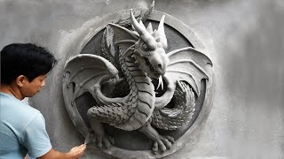 How to make a legendary dragon with cement [upl. by Hebner]