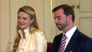 Le mariage civil de Guillaume et Stéphanie  couple grandducal héritier du Luxembourg [upl. by Fairman]