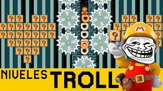 NIVEL TROLL DISFRAZADO DE 99 IMPOSIBLE 😨  NIVELES TROLL 15  Super Mario Maker  ZetaSSJ [upl. by Nilra]