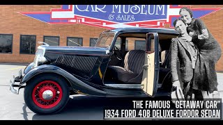 The famous getaway car 1934 Ford 40B Deluxe Fordor Sedan  St Louis Car Museum [upl. by Brinna]