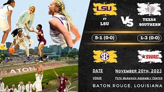 No 7 LSU vs Texas Southern  NCAA Womens Basketball  112023 [upl. by Eb798]