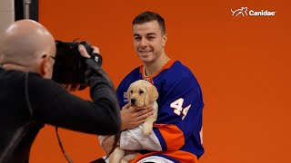 Islanders Pucks and Paws Calendar Shoot [upl. by Anitsyrc672]