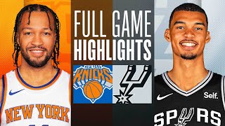 KNICKS at SPURS  FULL GAME HIGHLIGHTS  March 29 2024 [upl. by Eenwat]