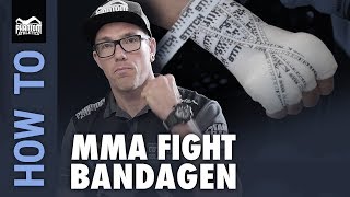 WIE BINDET MAN MMA FIGHT BANDAGEN  MIT ICA CUTMAN ROLAND AICHER [upl. by Navanod914]