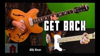 Get Back  Lead and Rhythm Guitar Cover  Isolated Casino and Telecaster [upl. by Anirrak215]