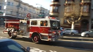 San Francisco Fire Department  California St amp Larkin St San Francisco California [upl. by Lyrradal700]