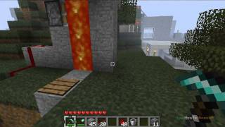 Piston Lava Door Tutorial  Minecraft Beta 17 [upl. by Eledoya]