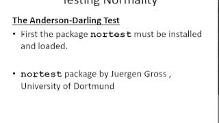 R Tutorial  Hypothesis Tests for Normality [upl. by Juna]