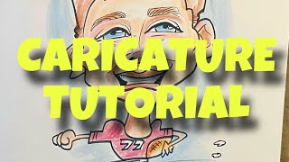 CARICATURE DRAWING PROCESS HOW TO DRAW A CARICATURE WITH LIKENESS [upl. by Terle]