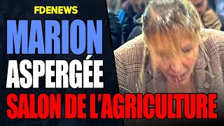 MARION MARÉCHAL ASPERGÉE DE BIÈRE AU SALON DE LAGRICULTURE [upl. by Aiekam]