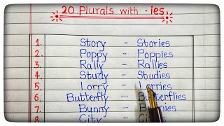 Plurals with ies Part1  Singular and Plural  Learn English [upl. by Annalla]