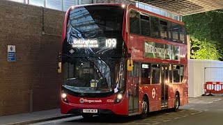 Full Route Visual  199  Canada Water  Bellingham Catford Bus Garage [upl. by Romano]