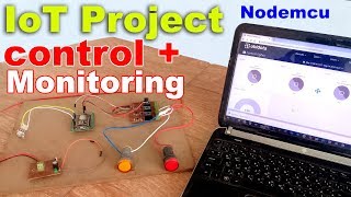 IOT Project Control and Monitoring using Nodemcu esp8266 and Ubidots IoT Platform [upl. by Aronid362]