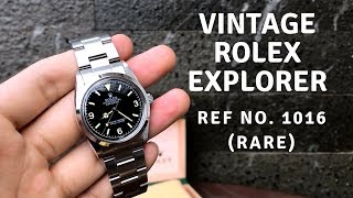 Rolex Explorer Vintage Ref 1016 Stainless Steel  Close Up View [upl. by Michella]