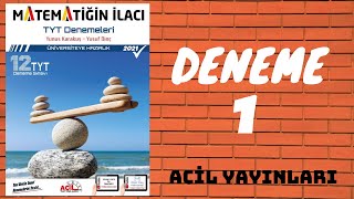 ACİL MATEMATİK  MATEMATİĞİN İLACI DENEME 1 ÇÖZÜMLERİ [upl. by Marketa]