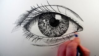 How To Draw A Realistic Eye Narrated Step by Step [upl. by Lizzy576]