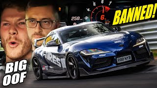 OOPS 500 hp Toyota Supra BANNED  Nürburgring [upl. by Nisen145]