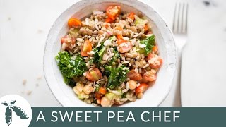 Quinoa Lentil Salad with Lemon Vinaigrette  A Sweet Pea Chef [upl. by Seton711]