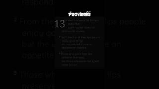 Proverbs 13 bible reading [upl. by Adekan]