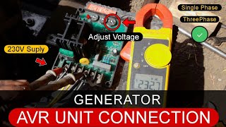 Generator AVRUnit Connection  Automatic Voltage Regulator  Generator AVR Replace  AVR Repair [upl. by Elad]