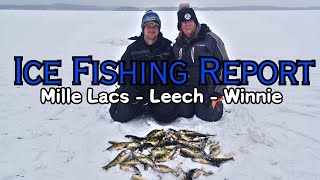 Ice Fishing Report Leech Lake Lake Winnie and Mille Lacs Lake 01112024 [upl. by Eilhsa]