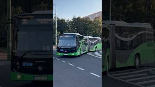 Autobuzul Menarini Citymood 18 811 părăsind terminalul “Gara Brașov” pe Linia 35 [upl. by Mastic]