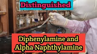 Test for Distinguished Diphenylamine and Alpha Naphthylamine [upl. by Selrac]