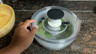 OXO Salad Spinner Review amp Demo Does It Really Work [upl. by Marchall105]