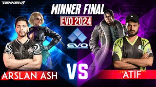 Arslan Ash Nina VS Atif Dragunov  Winners Final  Evo 2024  tekken8 [upl. by Ruben]