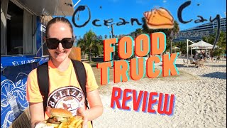 Ocean Cay Food Truck Trial amp Review Beach Shack Bimini Bahamas MSC Marine Reserve Private Island [upl. by Orville]