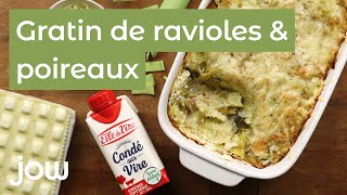 Recette du Gratin de ravioles amp poireaux [upl. by Allimaj]