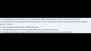 Un problema su velocità e accelerazione  Ottobre 2024 [upl. by Zebulen]