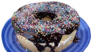 HOW TO MAKE A GIANT DONUT CAKE [upl. by Nelan]