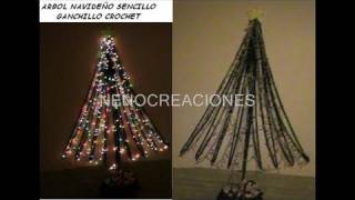 ARBOL Y TEJIDOS NAVIDEÑOS DECORACION SENCILLA GANCHILLO CROCHET [upl. by Annaitsirhc]