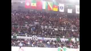 CAN 2014  Ambiance dans les tribunes de la salle Harcha dAlger [upl. by Audwen]