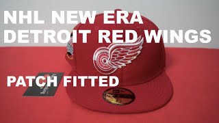 Hats and CAPS Unboxings NHL New Era Detroit Red Wings Patch Fitted  Very Crisp [upl. by Ardried]