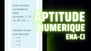 Correction du sujet d’aptitude numérique ENACI  cycle moyen [upl. by Hsakaa]