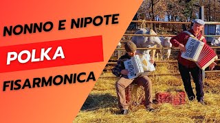 La Mucca Bianchina  Fantastica Polka Nonno e Nipote fisarmonica [upl. by Aihsilat783]