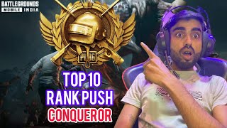 😱 BGMI 10 Rank Push To Conqueror in BGMI conqueror Lobby [upl. by Gaulin]