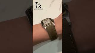 Custom Epsom Calfskin leather strap for Cartier Santos Galbée  Drwatchstrap [upl. by Eneg]