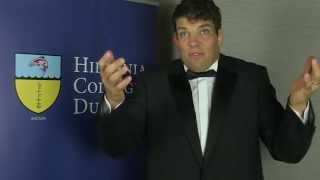 Team mate questions with Donncha OCallaghan  Hibernia College IRUPA Rugby Players Awards 2014 [upl. by Annawd]