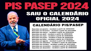 PIS PASEP 2024 SAIU O CALENDÁRIO OFICIAL VEJA QUAL A DATA DO SEU ABONO SERÁ PAGO DUPLO [upl. by Intruoc]