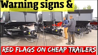 How NOT to Buy a Dump trailer RED FLAGS amp how Cheap Trailers CUT Quality pt 12  4 k video [upl. by Atirihs]