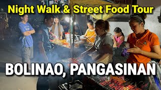 BOLINAO PANGASINAN at NIGHT  Street Food Tour  Night Walk in Bolinao  PHILIPPINES [upl. by February]