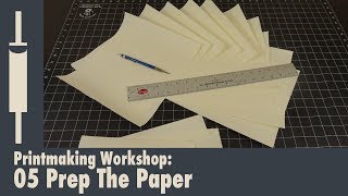 Linocut printmaking Tutorial 05 Preparing the Print Paper [upl. by Amandy]